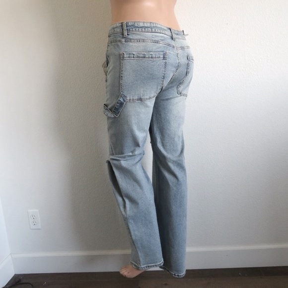 TINSELTOWN Jeans Women DISTRESSED Baggy Straight Leg Capenter Plus Size 22W NWT - Picture 2 of 4